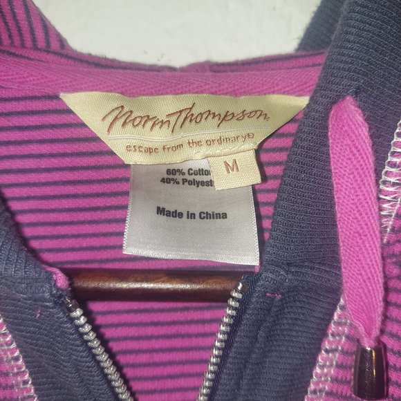 Norm Thompson Striped Hoodie - Picture 3 of 3